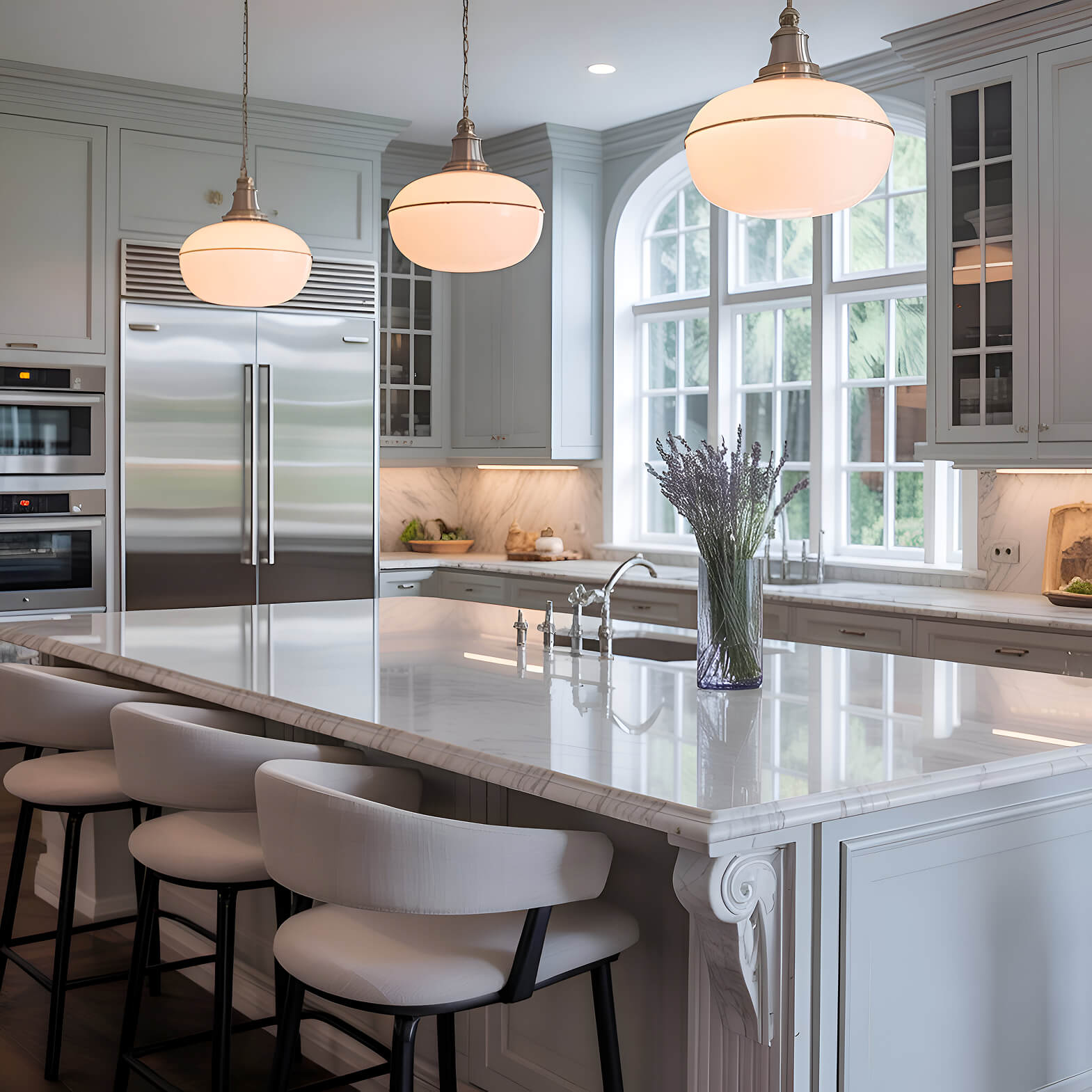 Navy Cabinet Painting